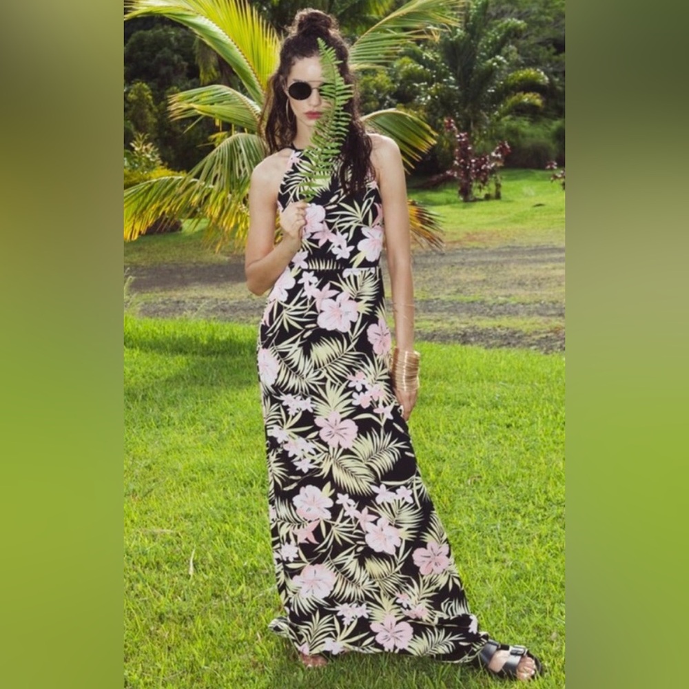 For Love And Lemons Black Floral Maxi Dress